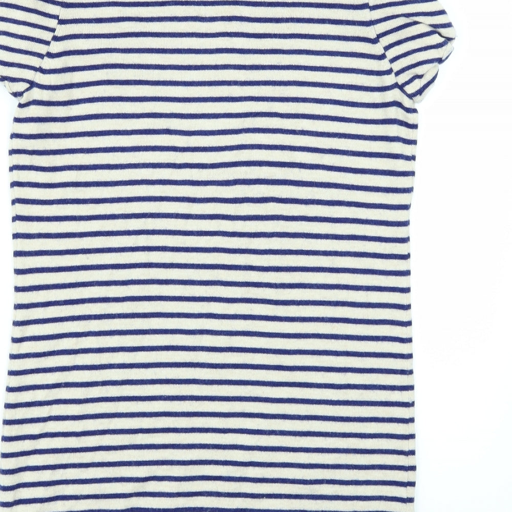 Topshop Womens Beige Striped Pullover Jumper Size 12