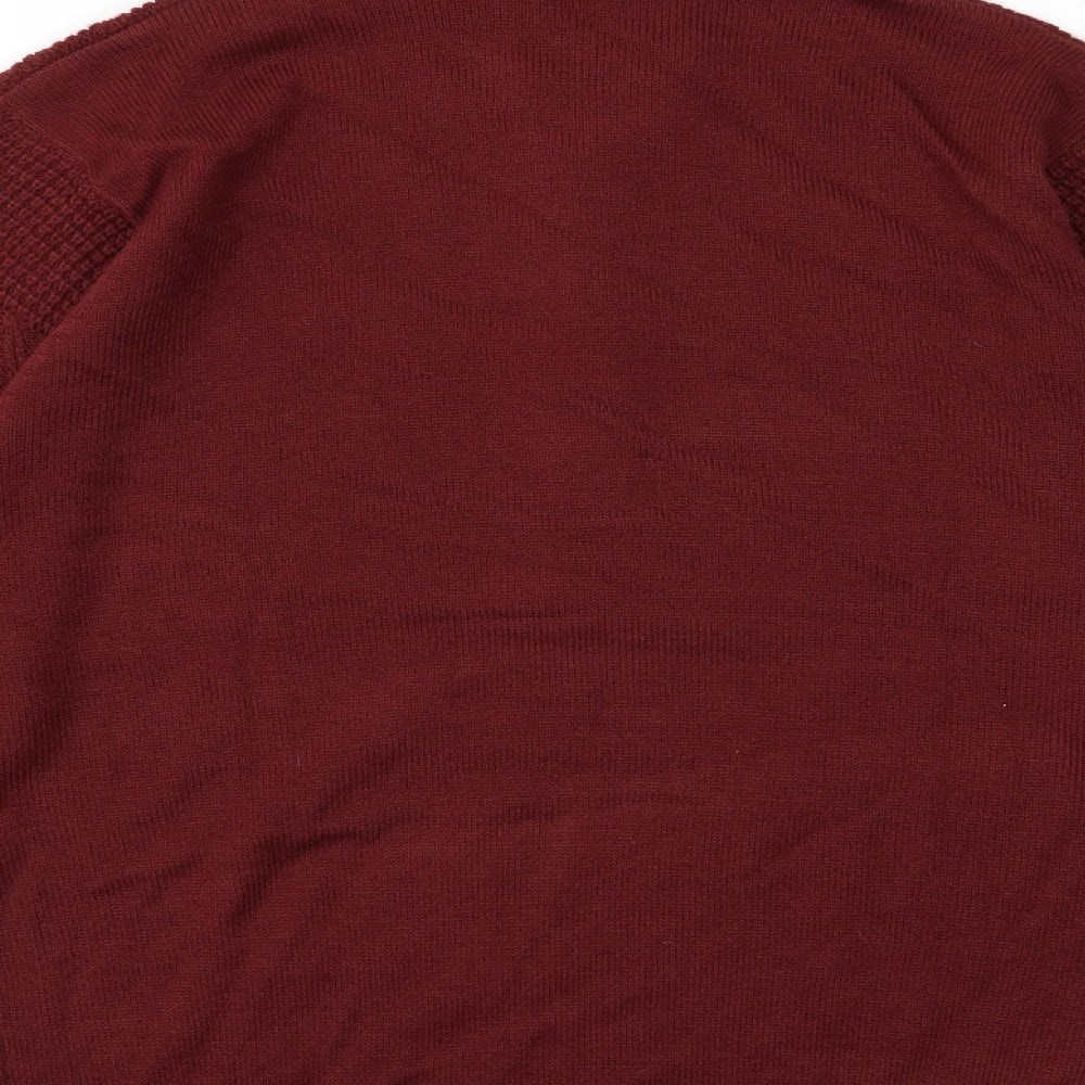 Premier man Mens Red Knit Pullover Jumper Size M