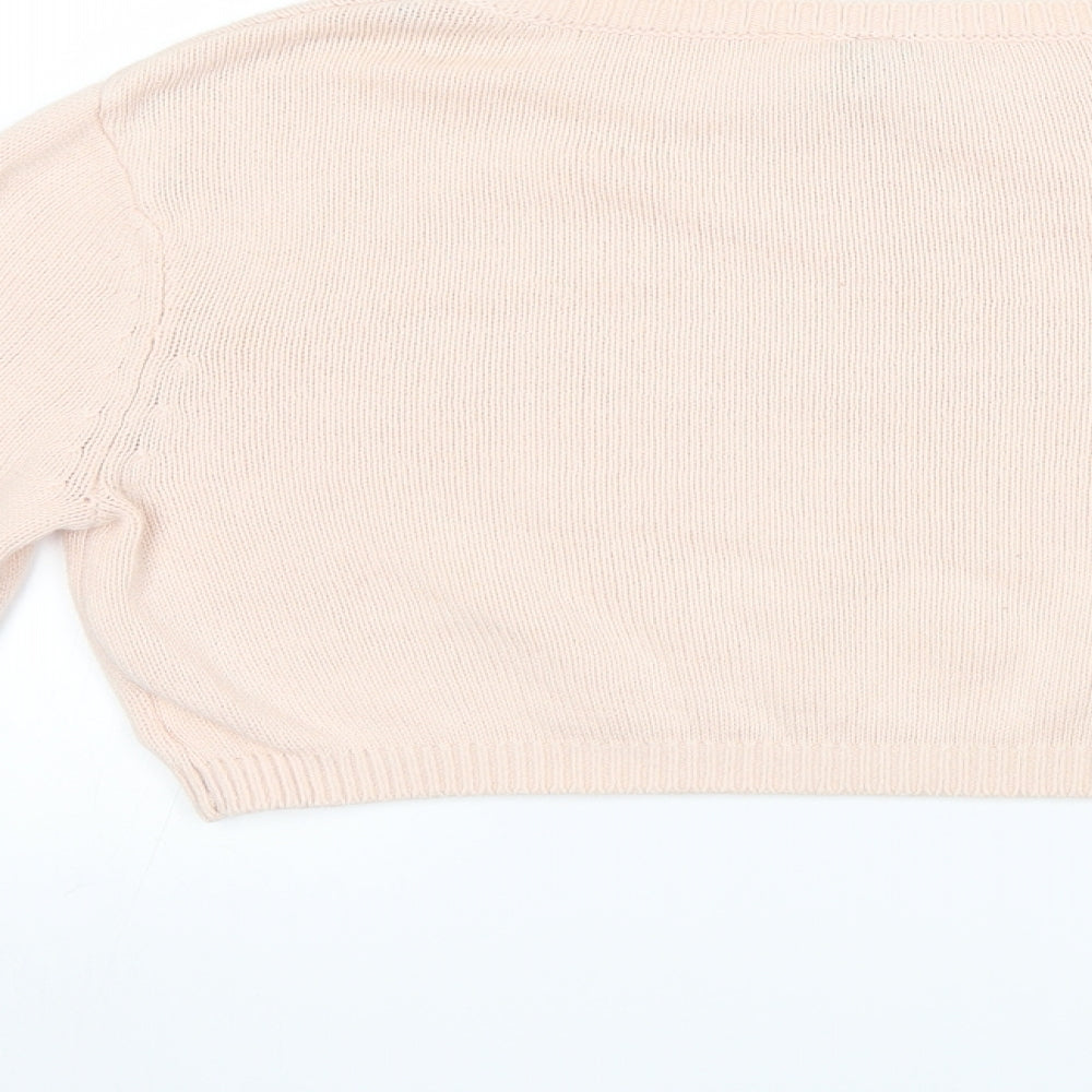 H&M Womens Pink Knit Pullover Jumper Size XS