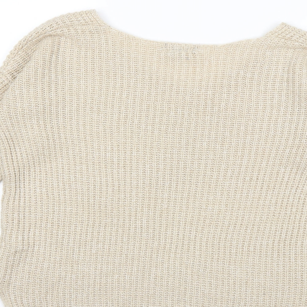 Primark Womens Beige Knit Pullover Jumper Size 6