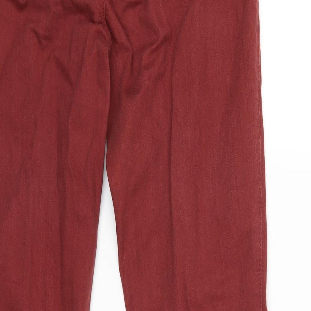 Preworn Womens Red Denim Skinny Jeans Size 30 in L28 in
