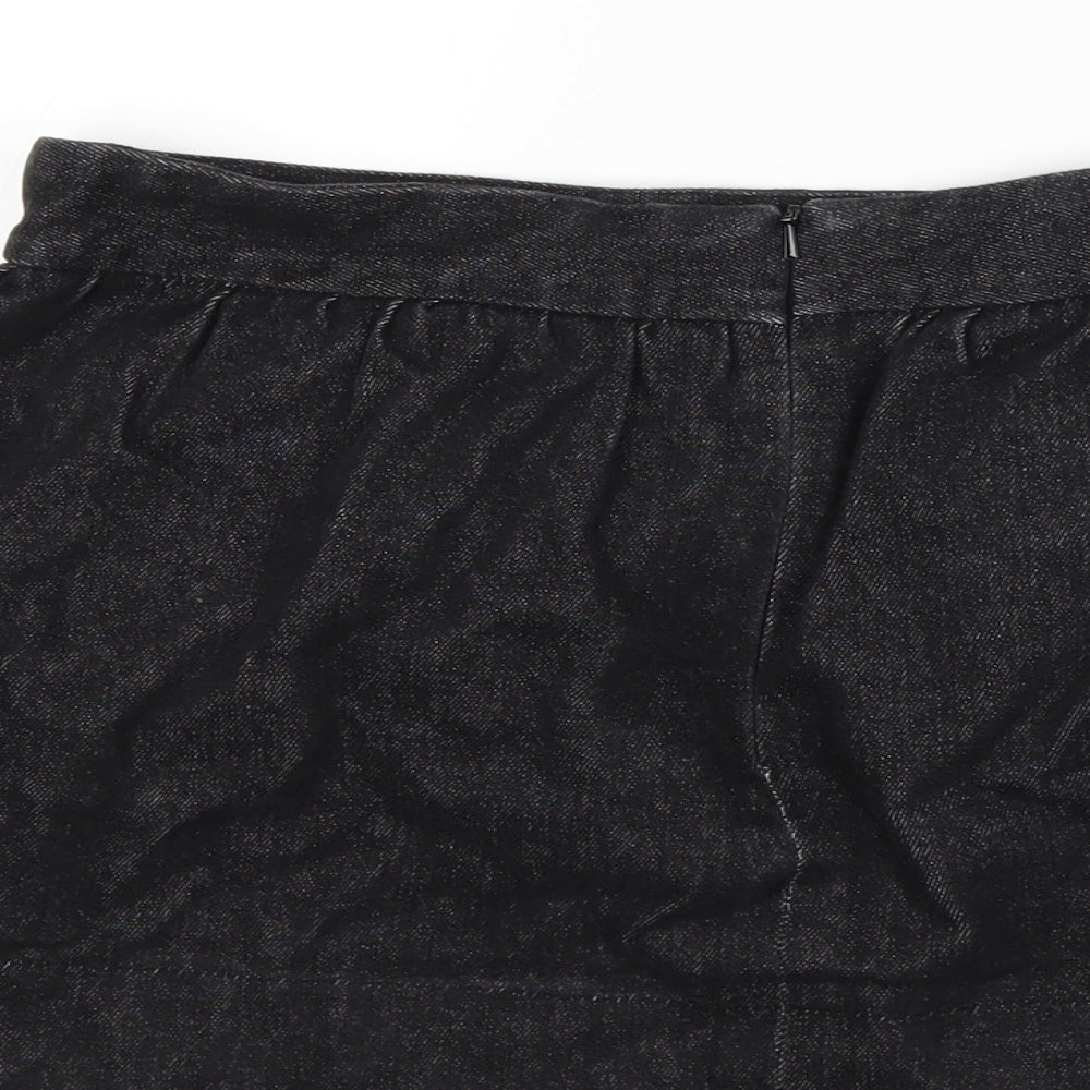 JOHANN Womens Black Denim Mini Skirt Size M