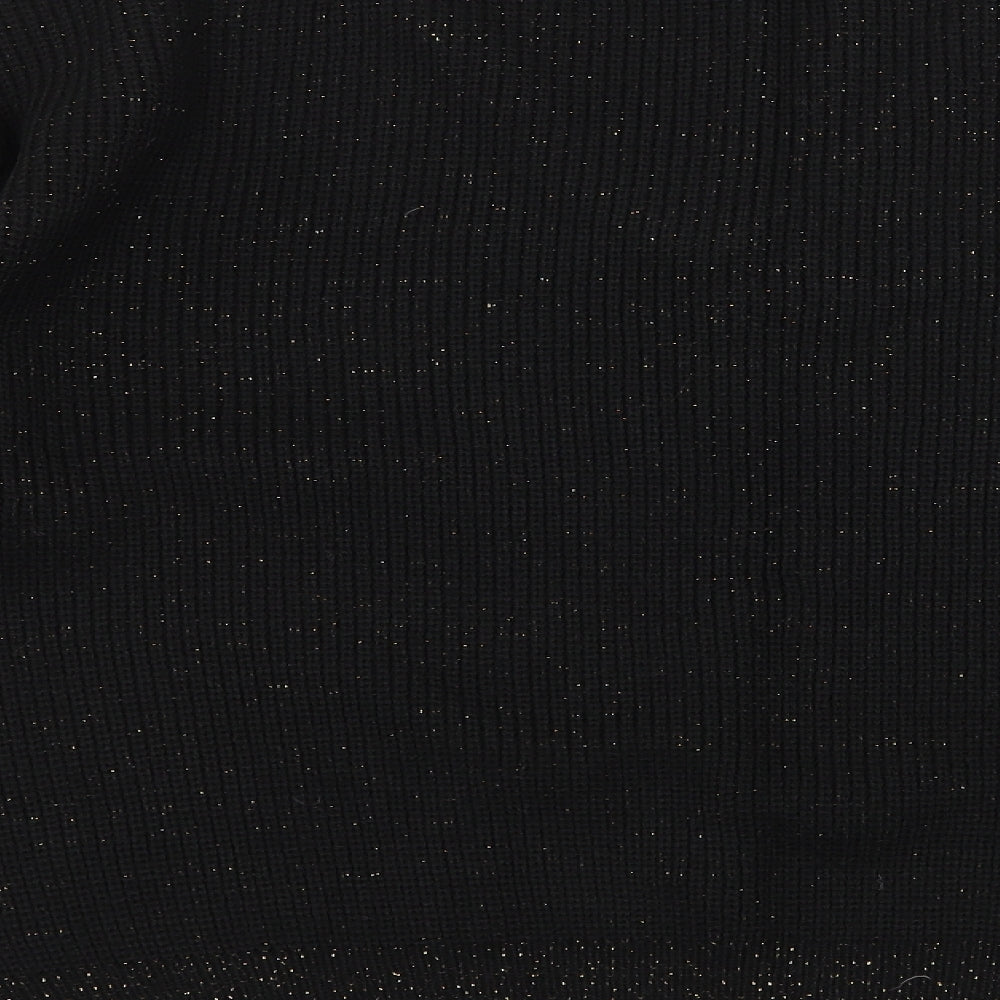 Preworn Womens Black Knit Pullover Jumper Size 20
