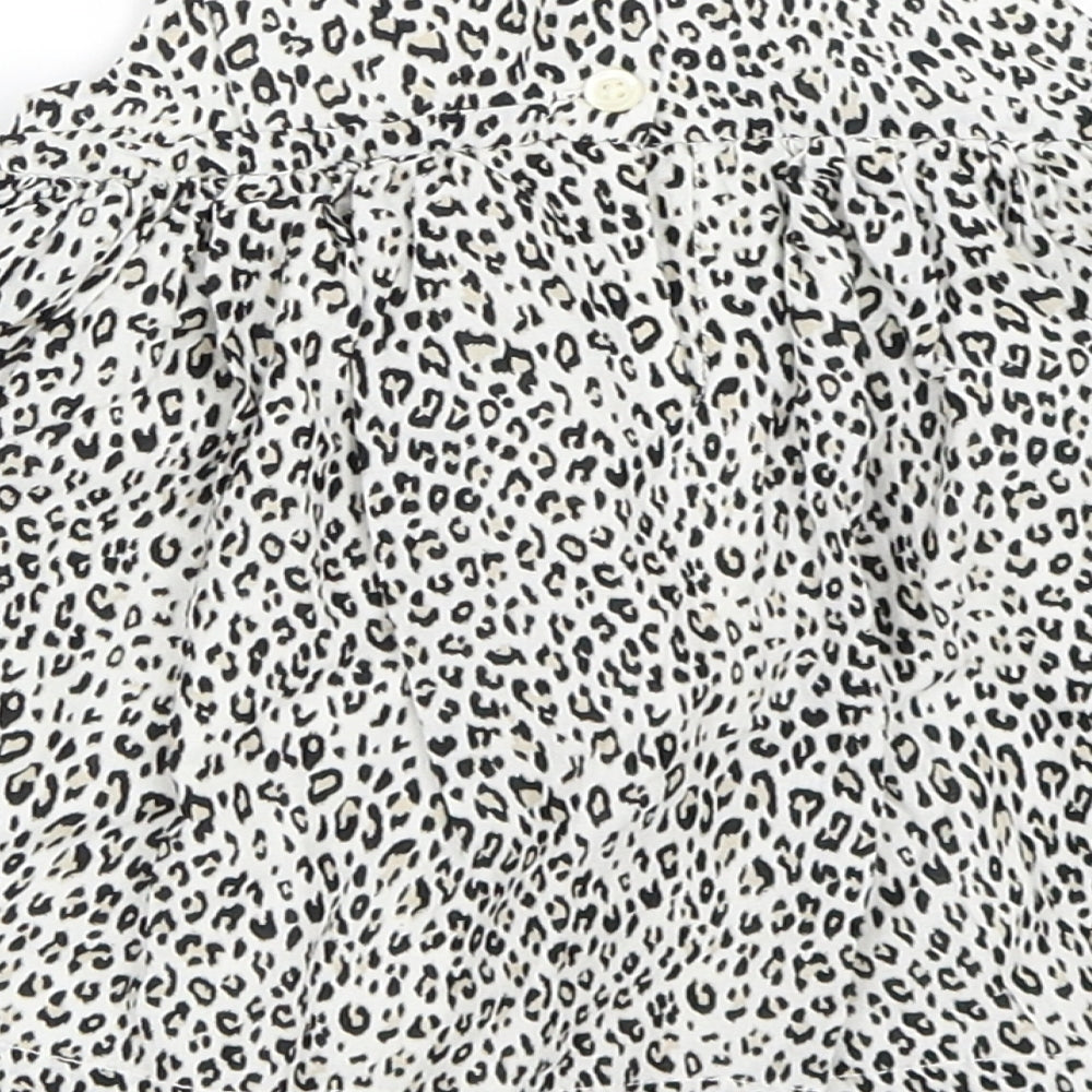 Gap Girls Beige Animal Print Skater Dress Size 3-6 Months - Leopard print