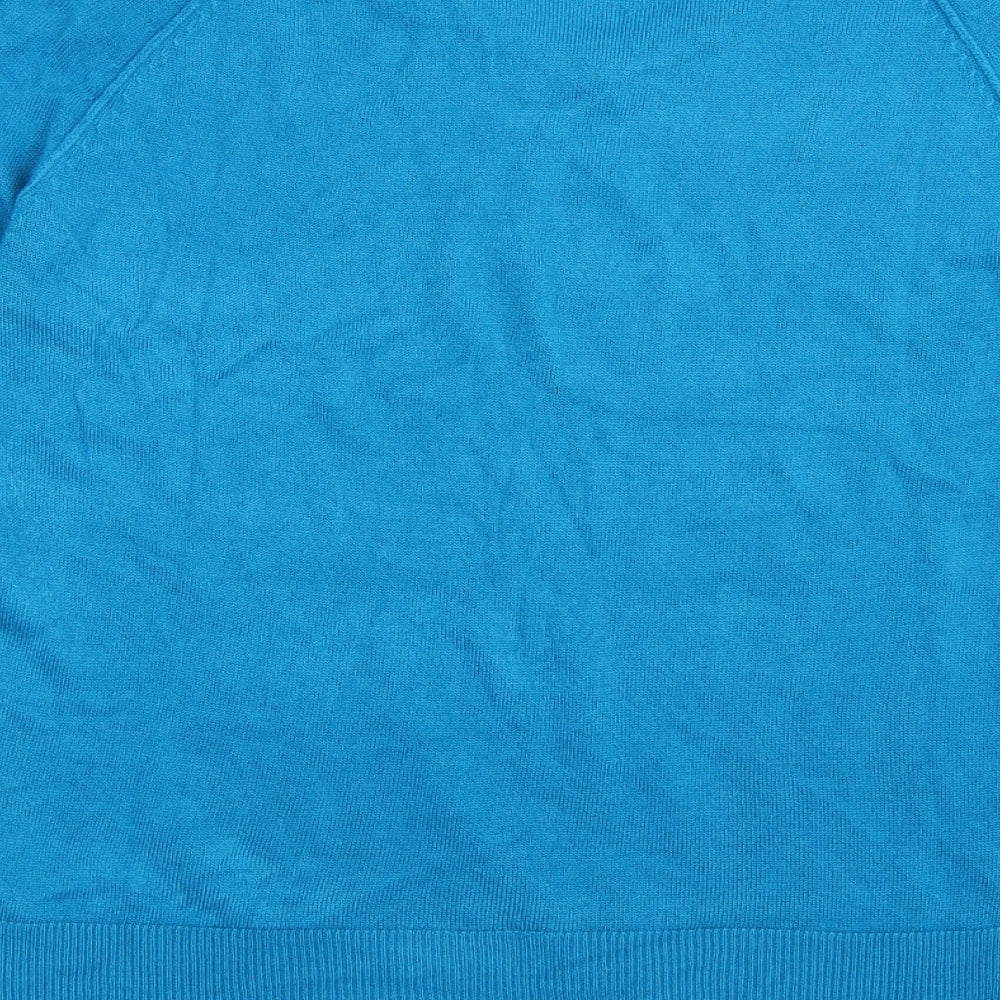 Sweet Romeo Womens Blue Knit Pullover Jumper Size S