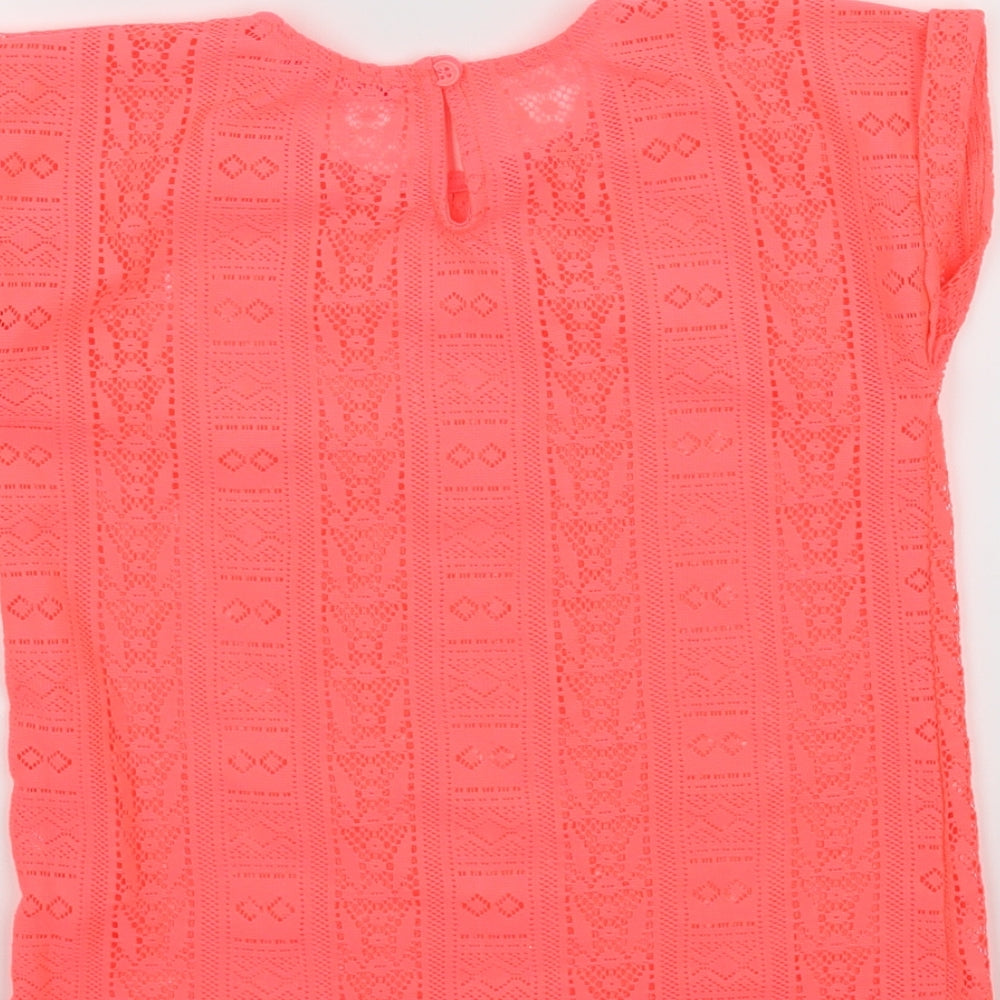 YD Girls Pink Basic T-Shirt Size 8-9 Years