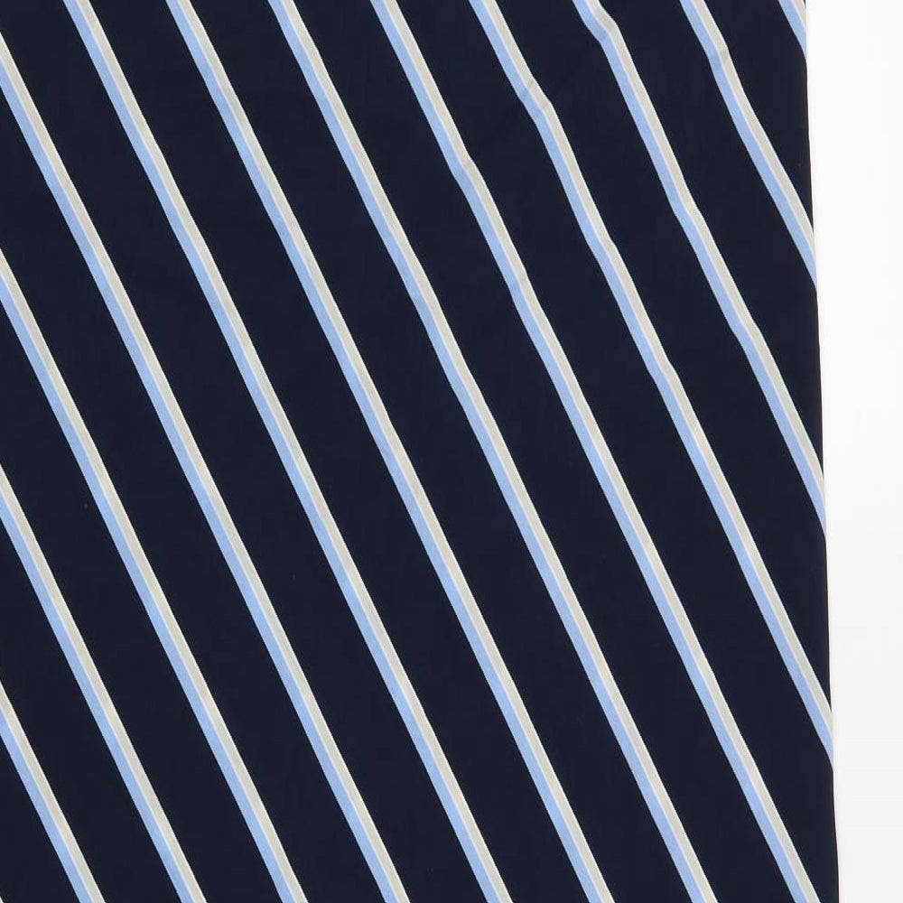 New Look Womens Blue Striped A-Line Size 14