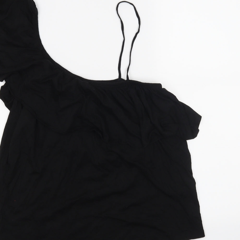 New Look Womens Black Basic T-Shirt Size 14