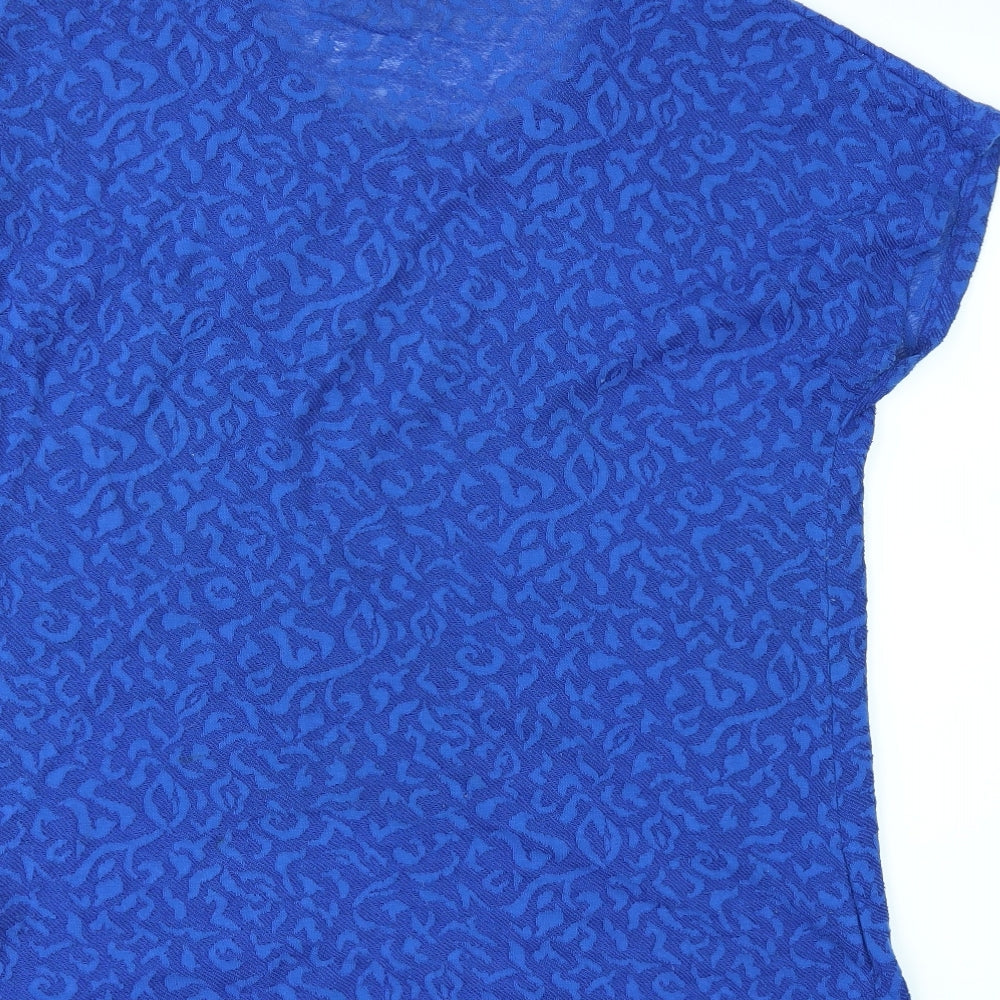 Anthology Womens Blue Basic T-Shirt Size 16