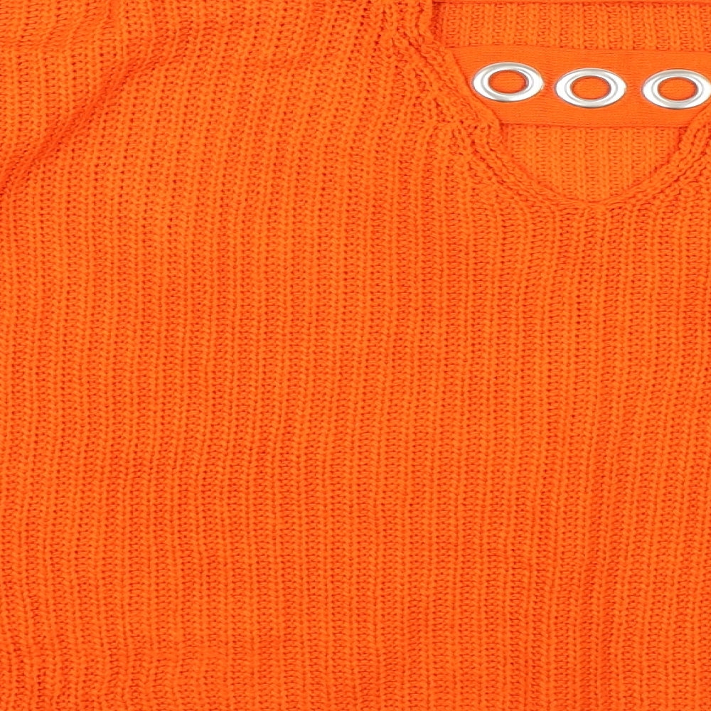 Primark Womens Orange Pullover Jumper Size S