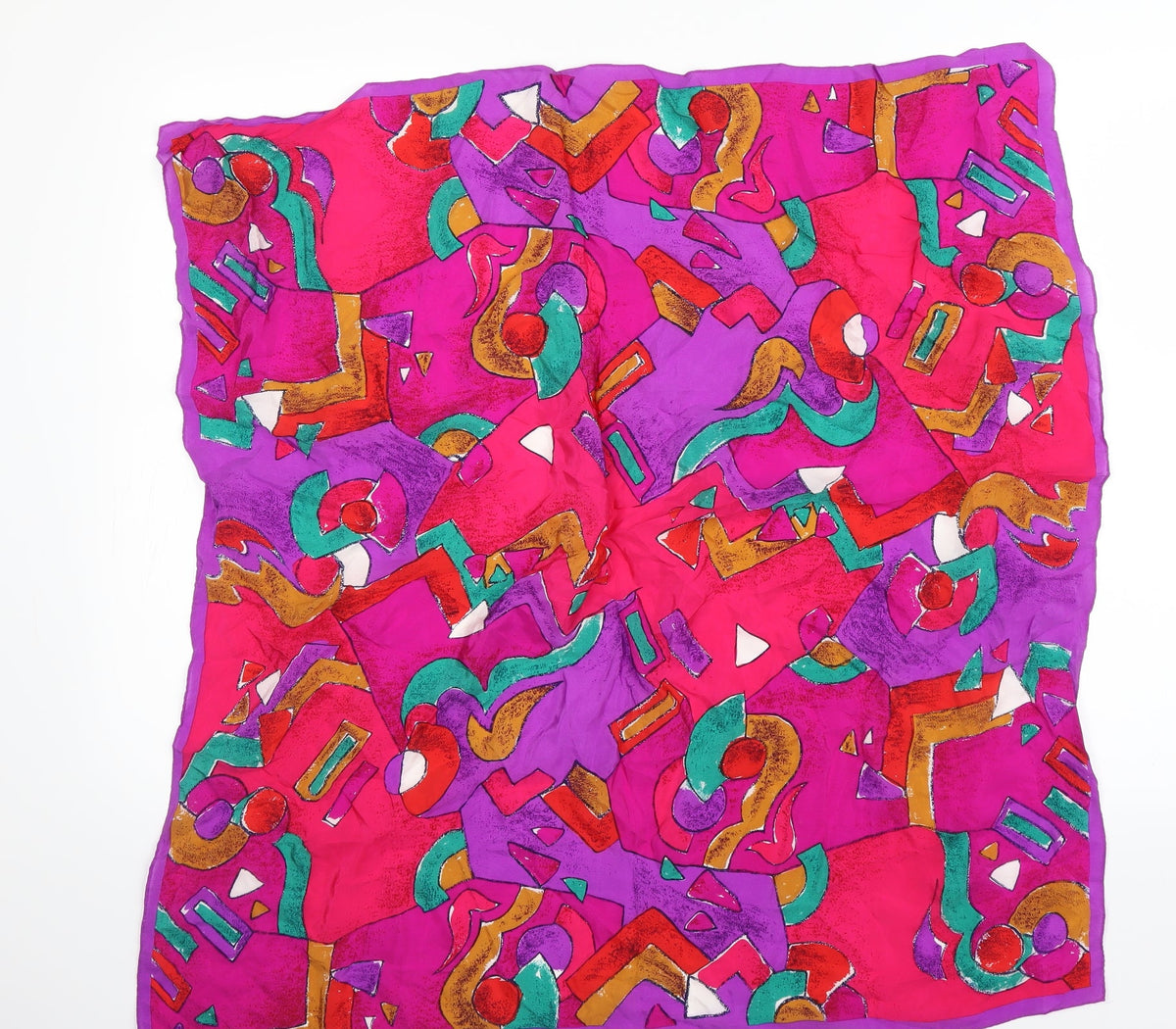 Preworn Womens Purple Geometric Shawl/Wrap