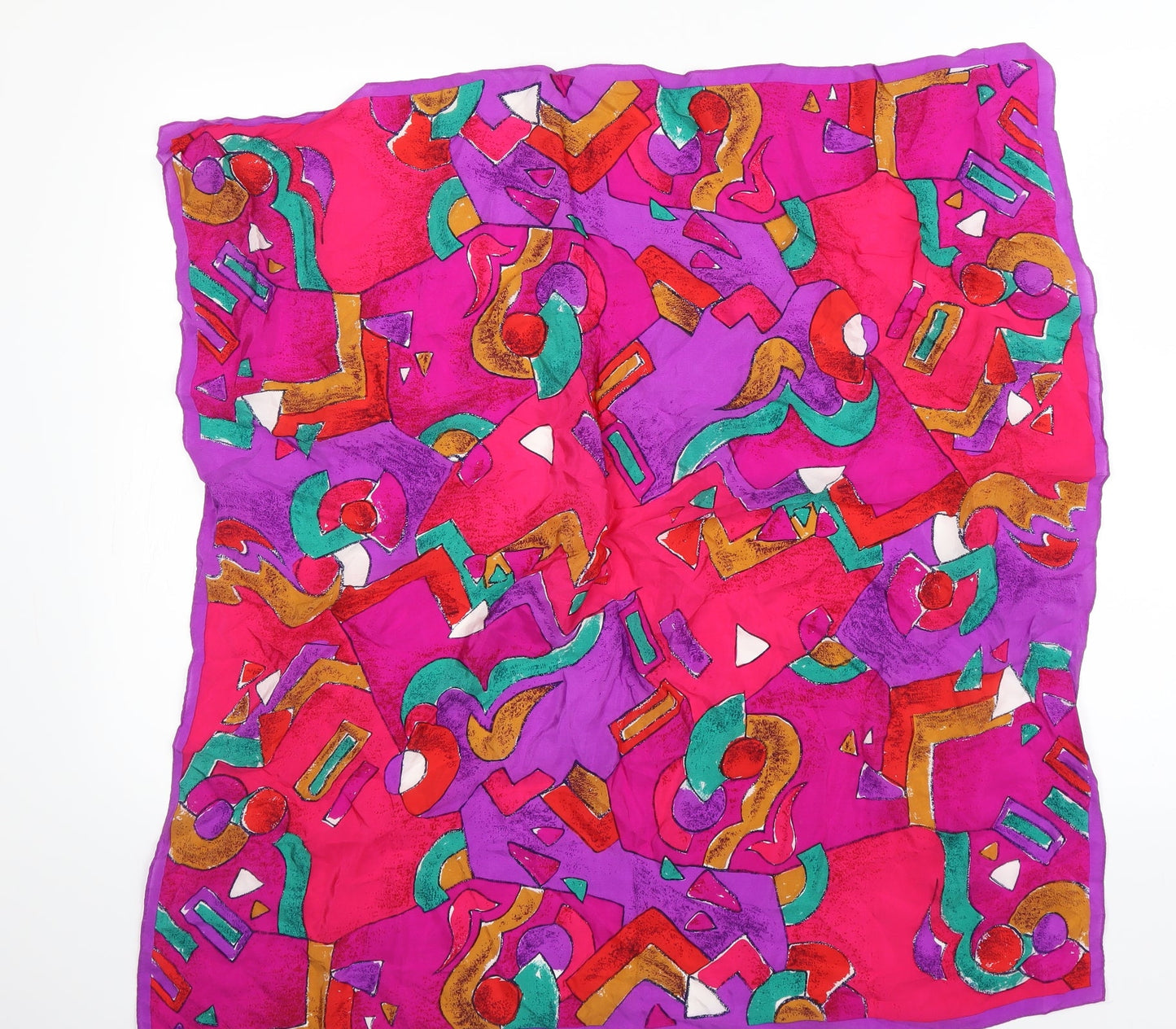 Preworn Womens Purple Geometric Shawl/Wrap