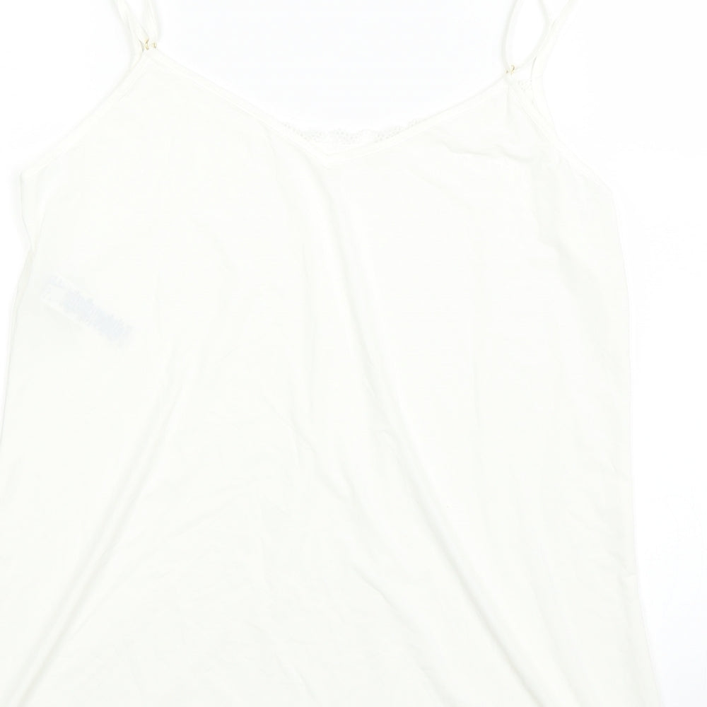 Marks & Spencer Womens Beige Solid Top Pyjama Top Size 14
