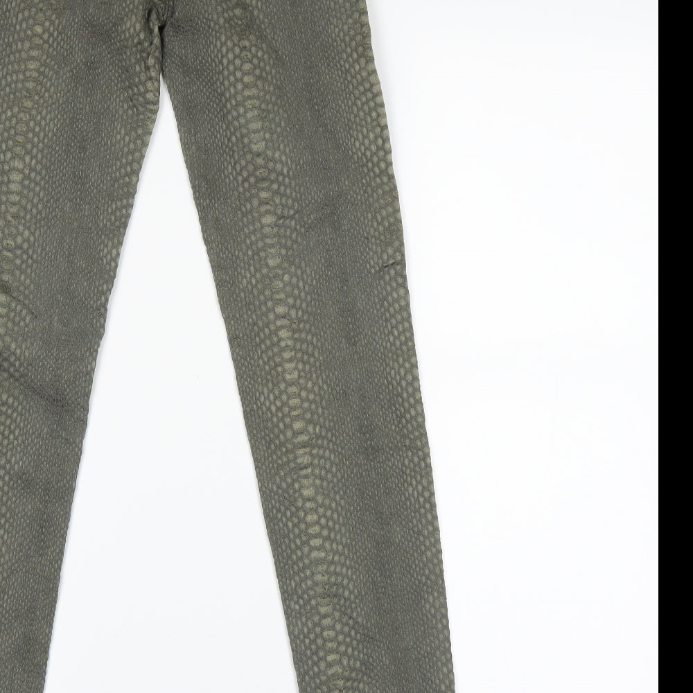 Zara Womens Green Skinny Jeans Size 34