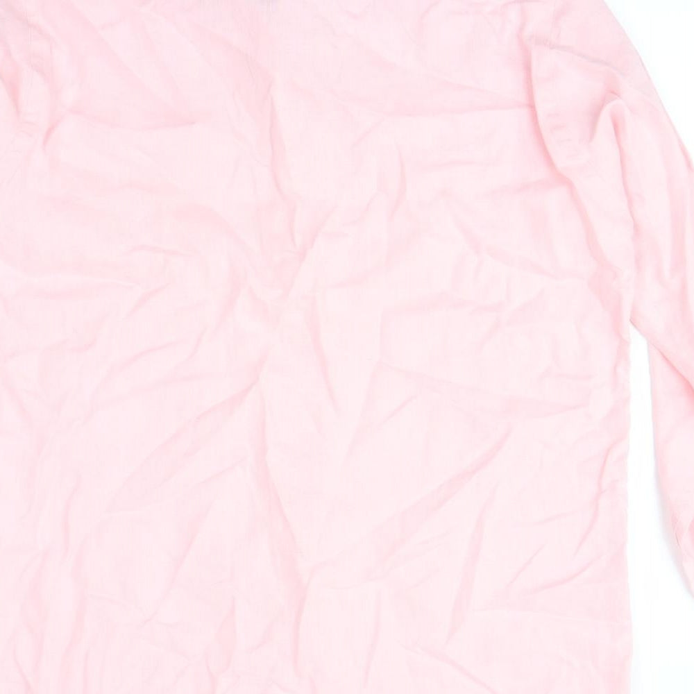 John Lewis Mens Pink Button-Up Size S