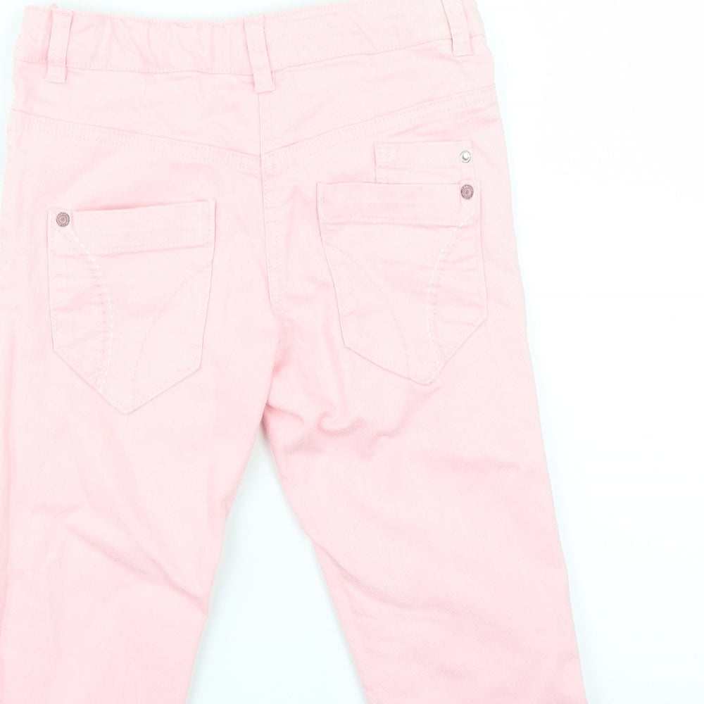 NEXT Girls Pink Denim Cropped Jeans Size 9 Months