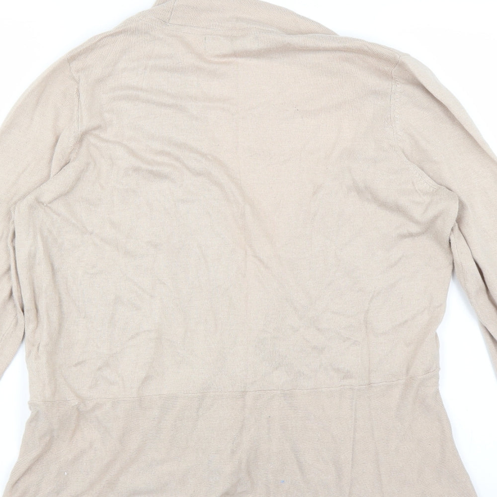 Marks & Spencer Womens Beige Cardigan Jumper Size 16
