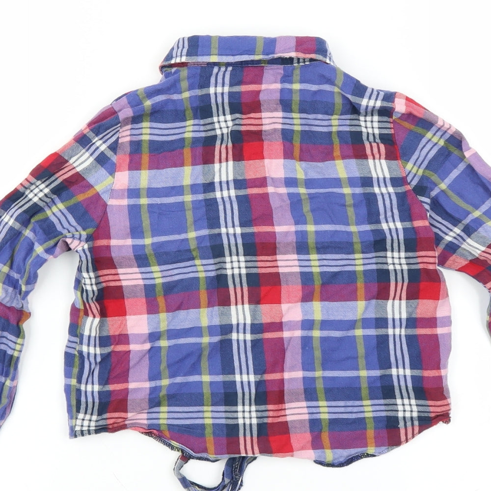 Tammy Girls Blue Plaid Basic Casual Size 10 Years