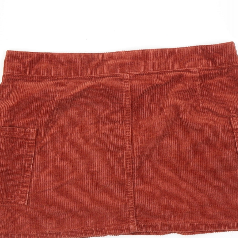 Dunnes Stores Girls Brown Corduroy A-Line Skirt Size 9 Years