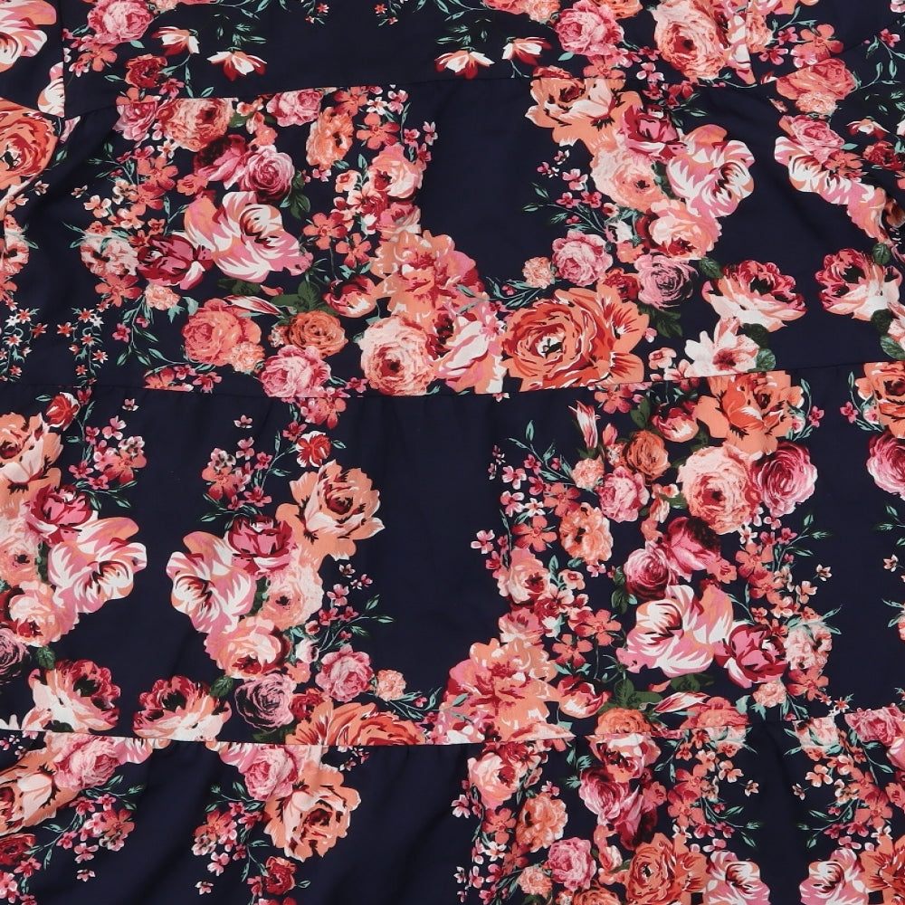New Look Womens Blue Floral Shift Size 10