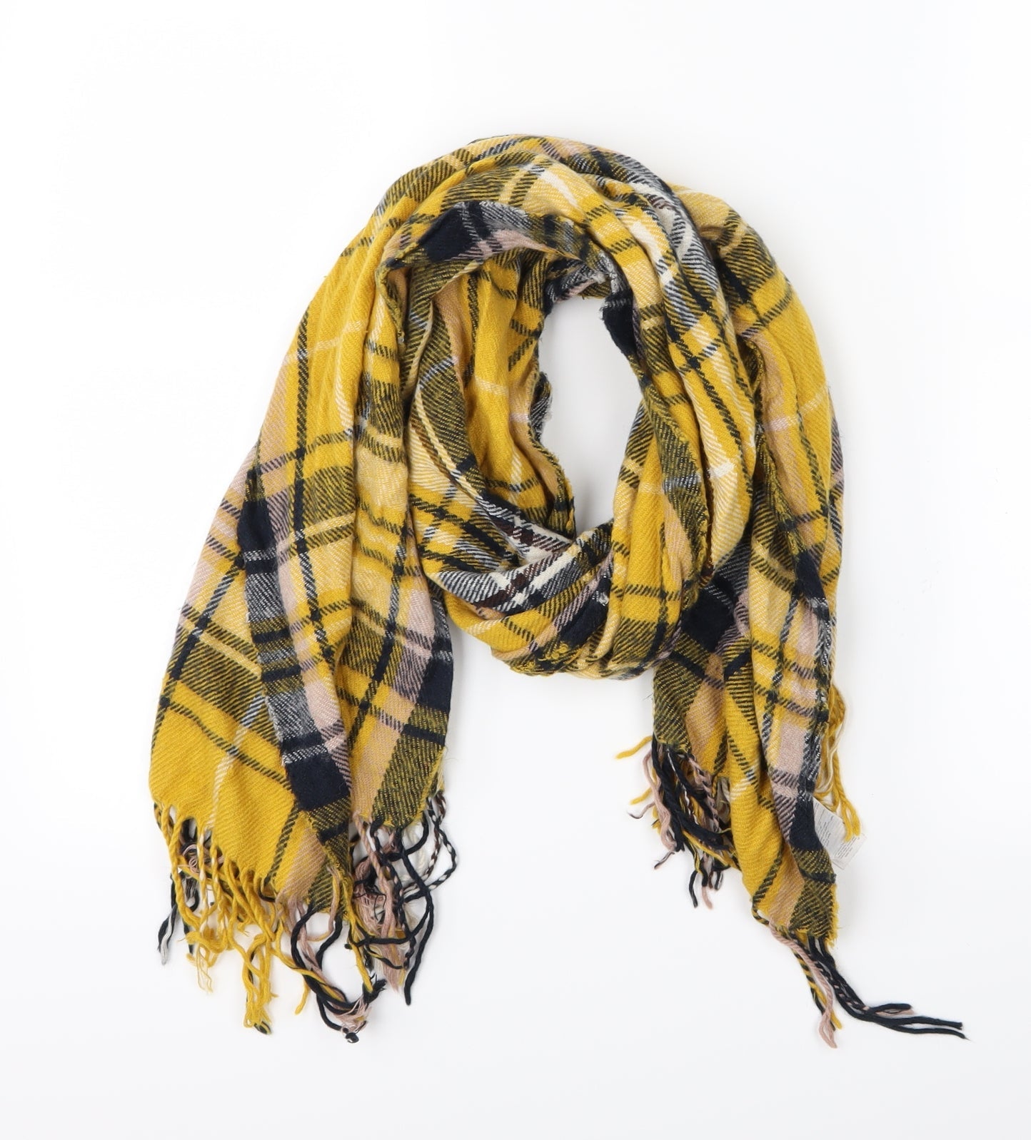 New Look Womens Yellow Striped Knit Scarf