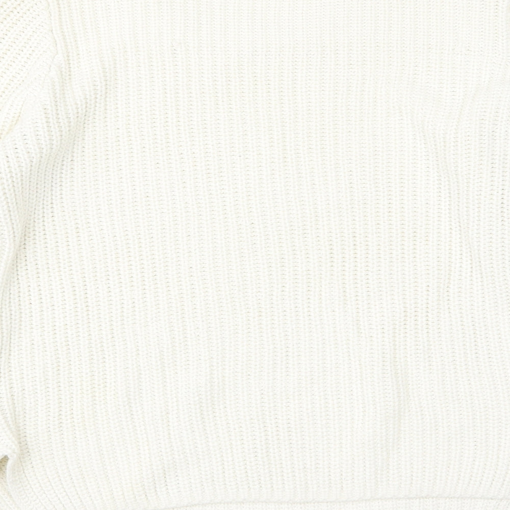 QS Womens Ivory Knit Pullover Jumper Size S