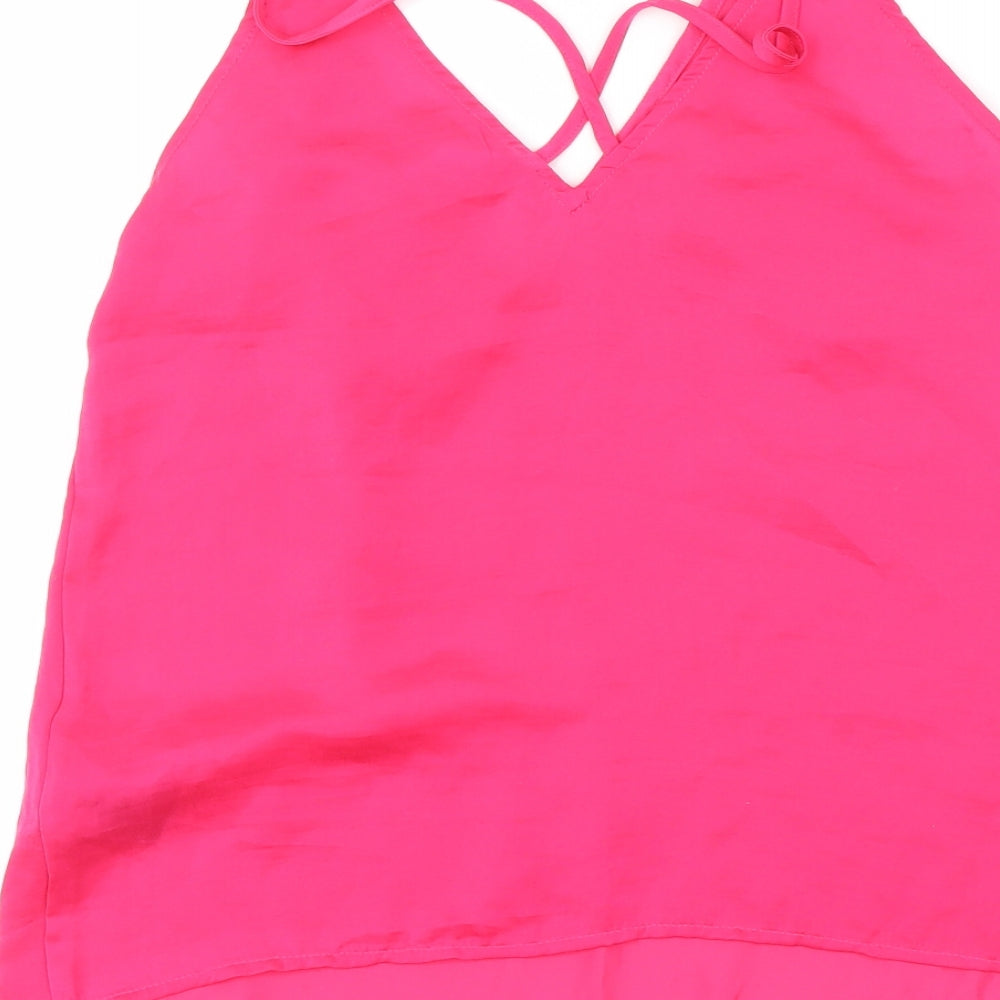 H&M Womens Pink Basic Blouse Size 8