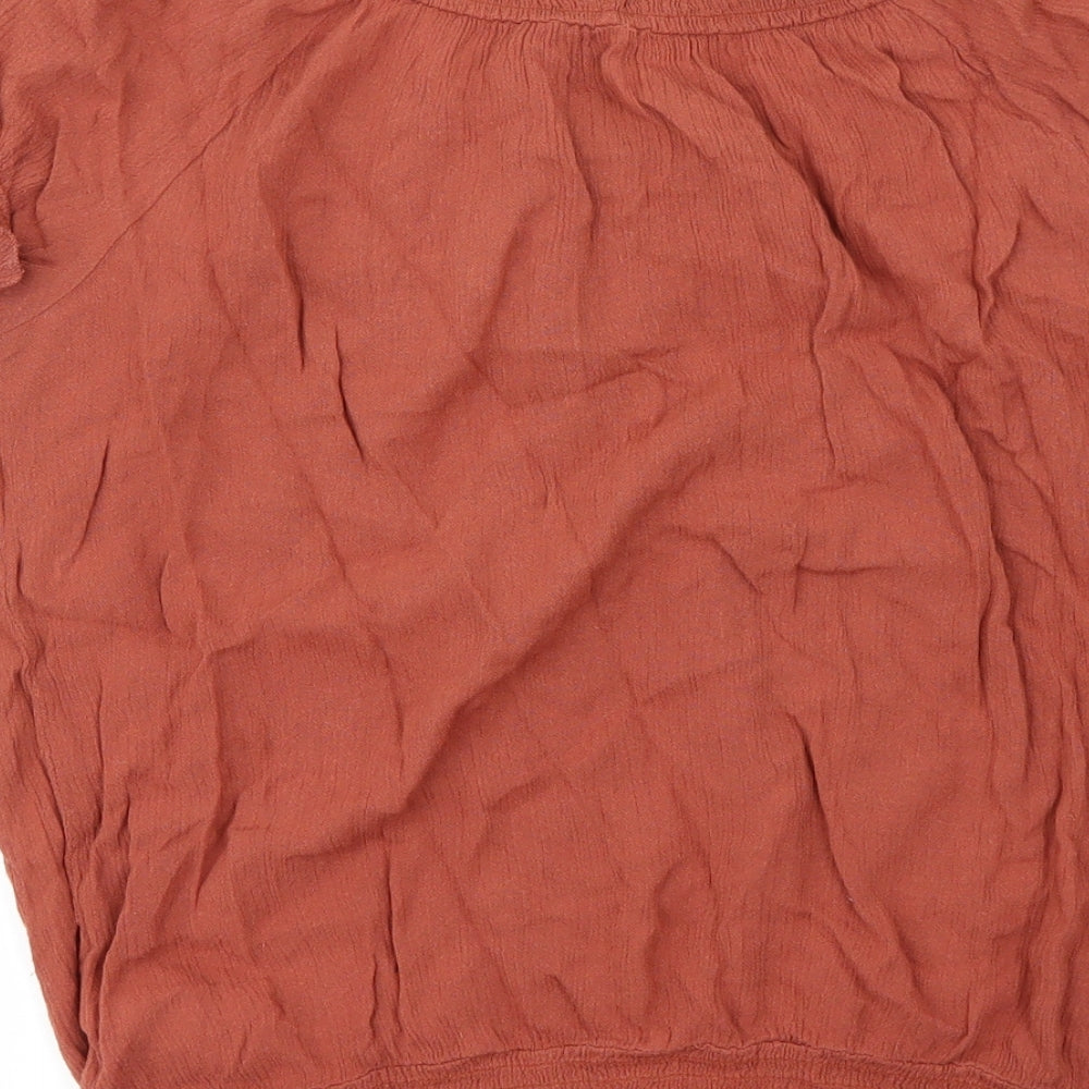 New Look Womens Brown Basic Blouse Size 8