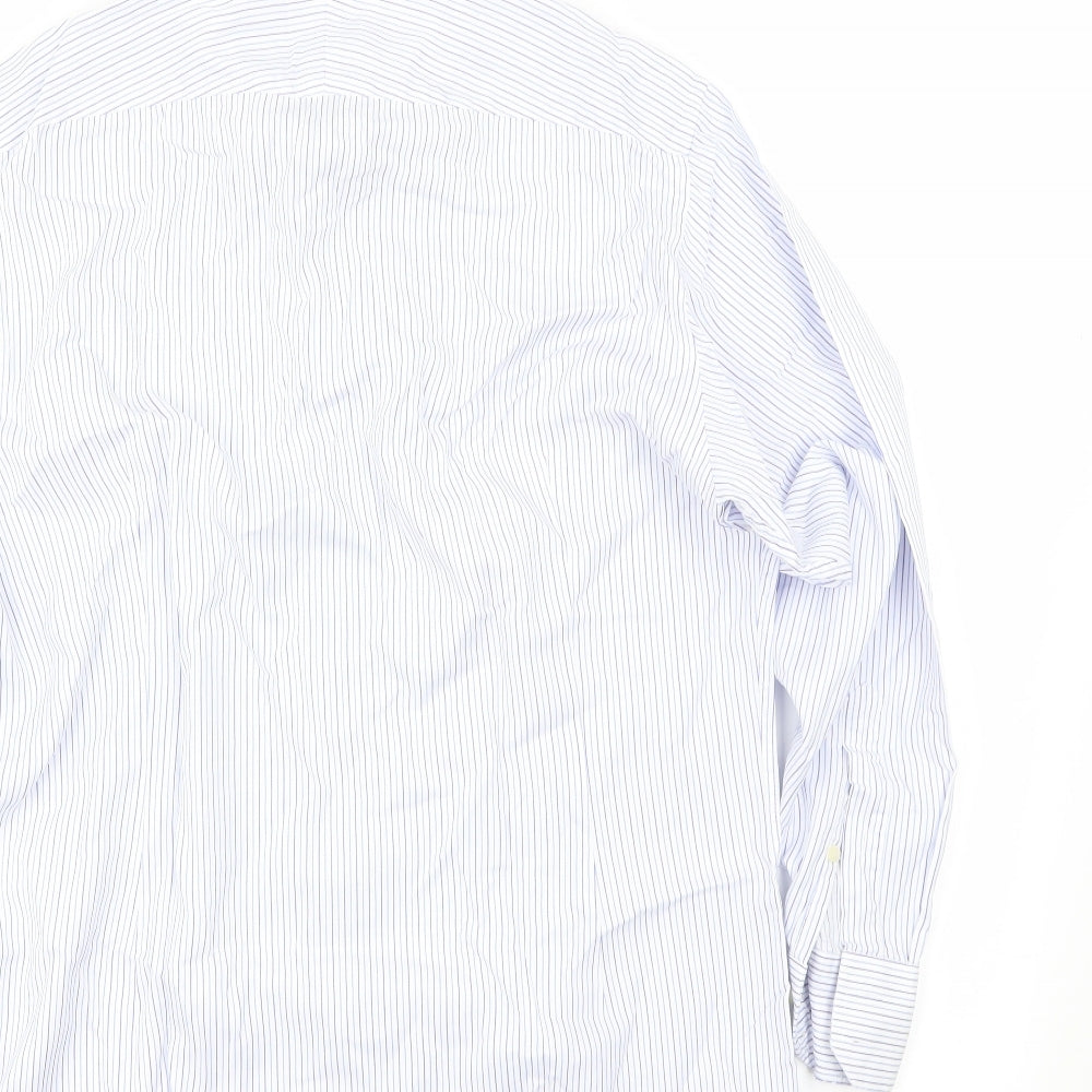 Hawes & Curtis Mens Blue Striped Button-Up Size 34