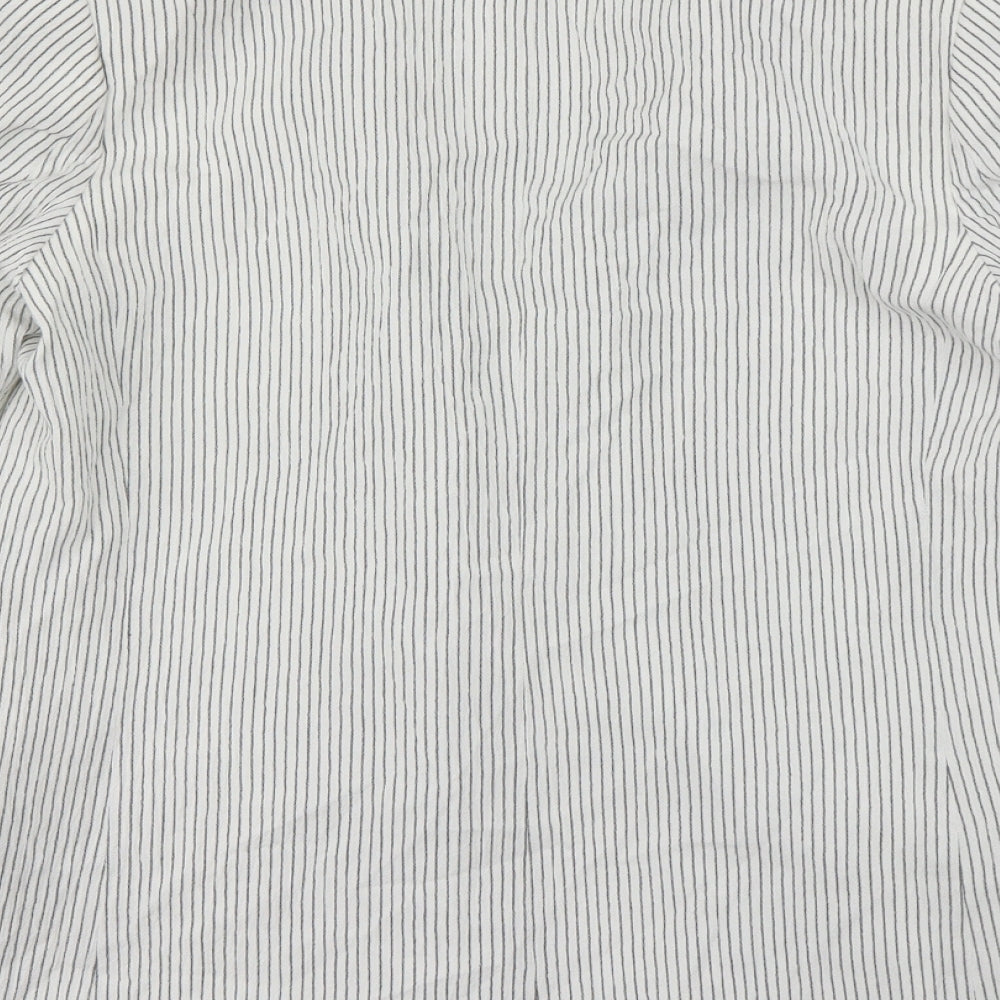 H&M Womens White Jacket Blazer Size 8