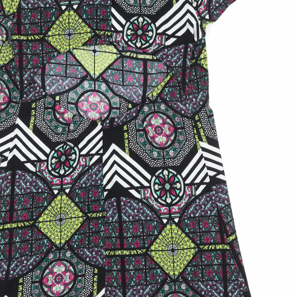 River Island Womens Black Geometric Sheath Size 10