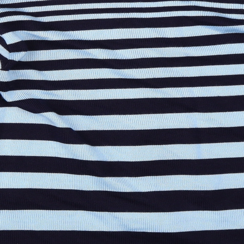 Paramour Womens Blue Striped Cardigan Jumper Size S