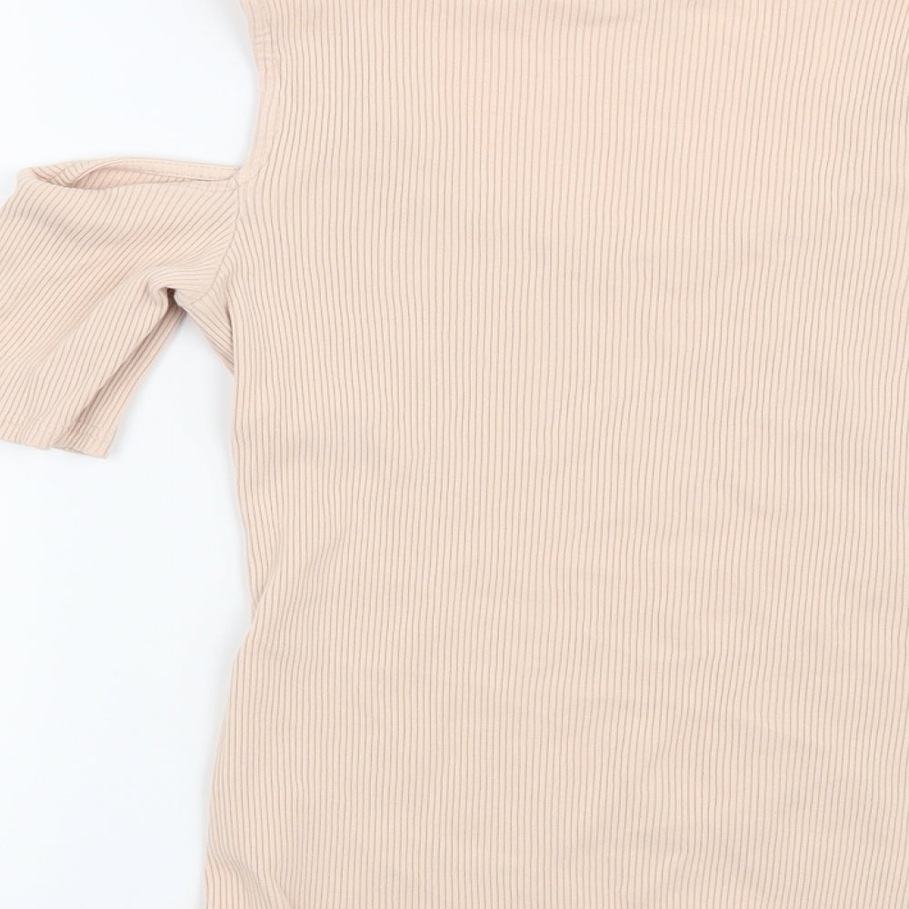 H&M Womens Beige Basic T-Shirt Size M