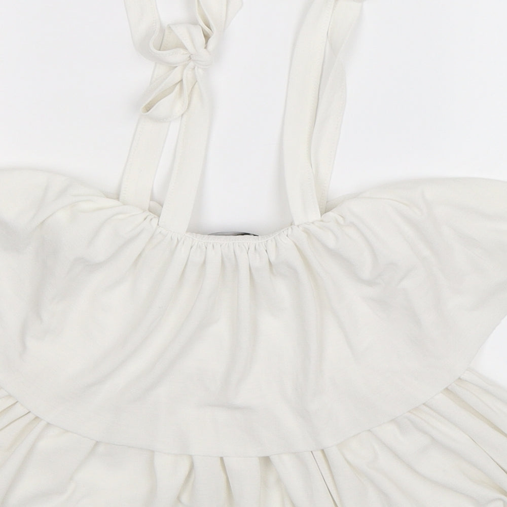 New Look Womens White Basic Blouse Size 10