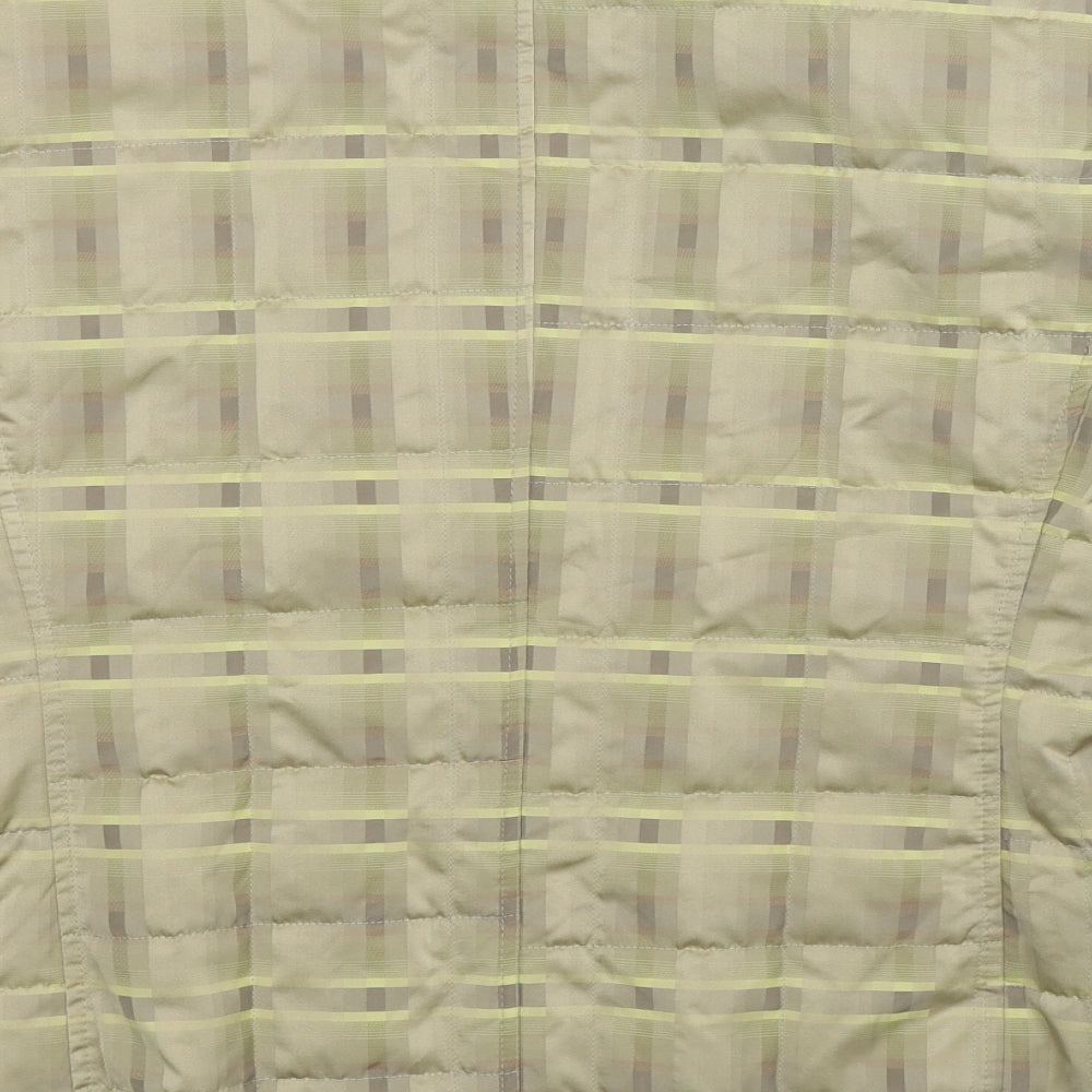DELMOD Womens Beige Check Jacket Size 16