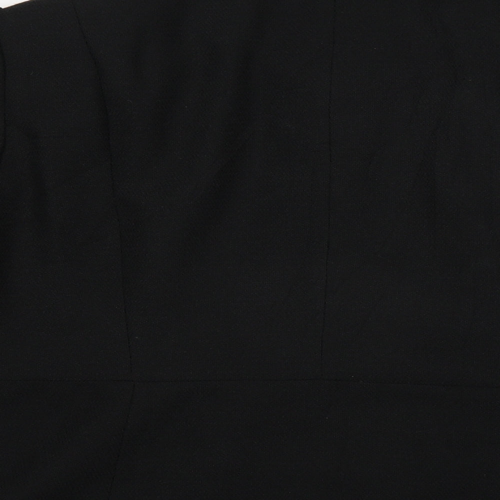 Preworn Womens Black Overcoat Blazer Size 12