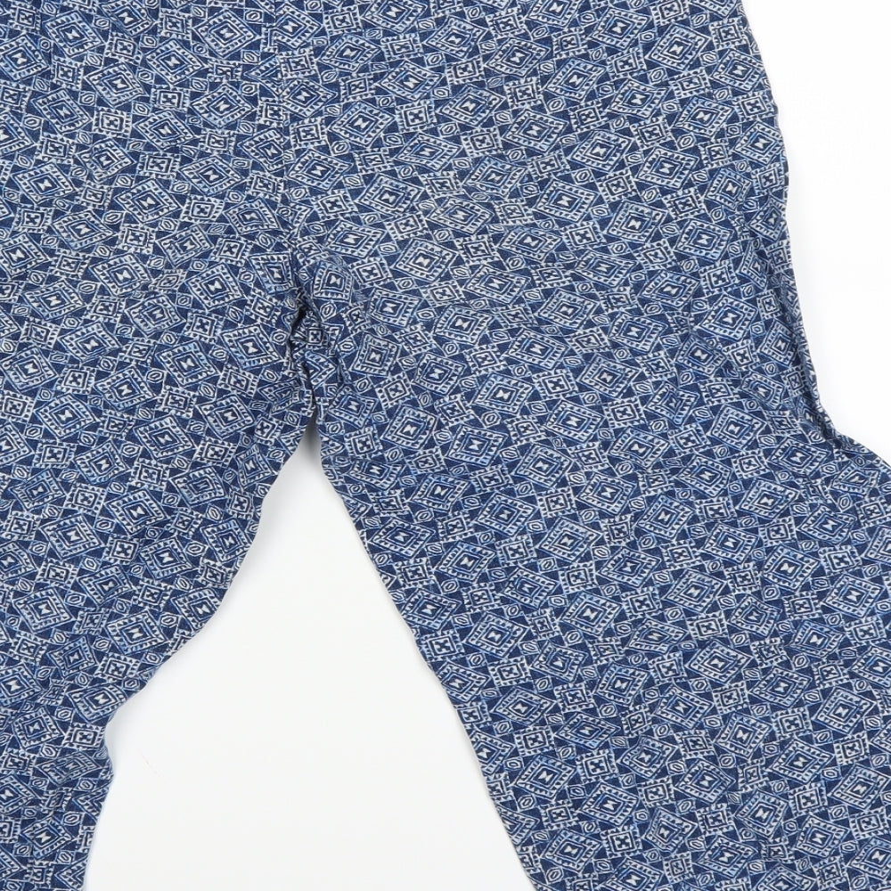 Liz Claiborne Womens Blue Batik Chino Shorts Size 8