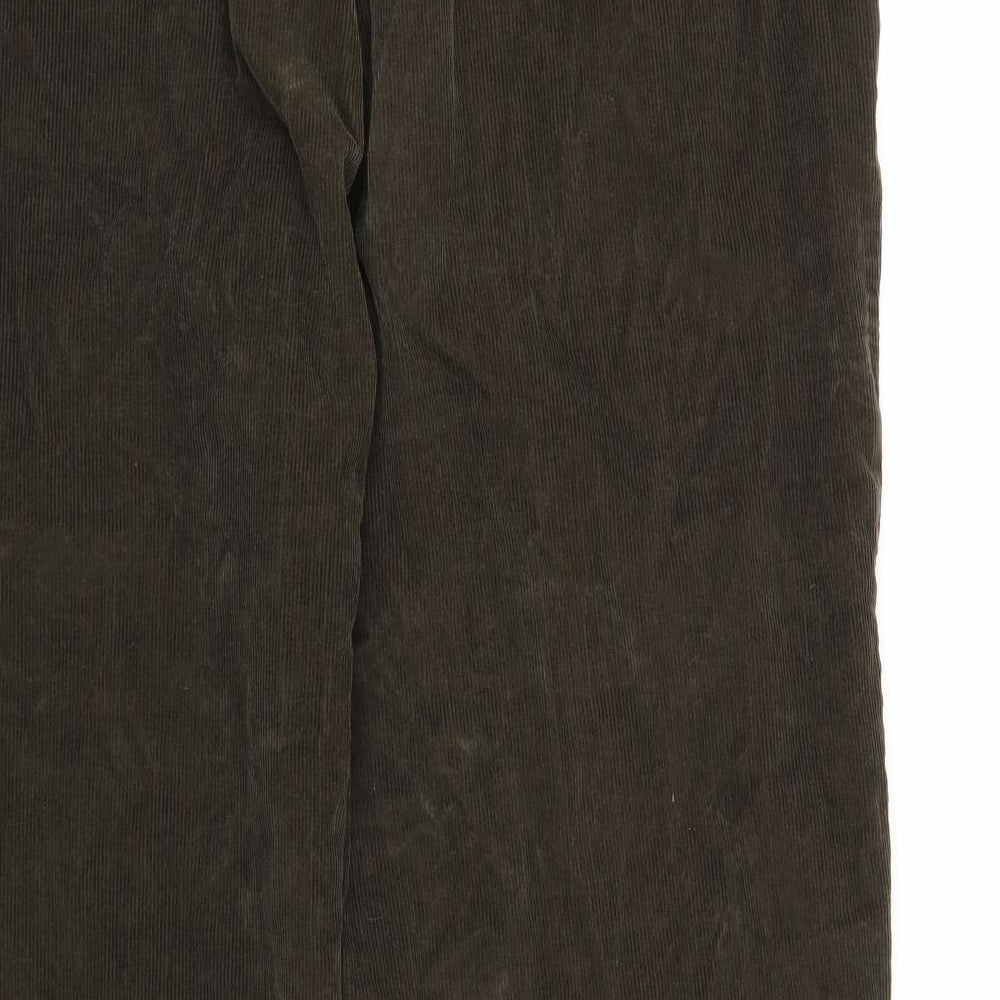 Hagar Mens Brown Corduroy Trousers L28 in