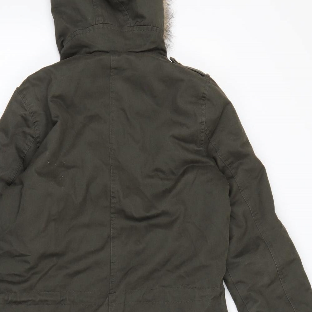 Dorothy Perkins Womens Green Rain Coat Coat Size 8