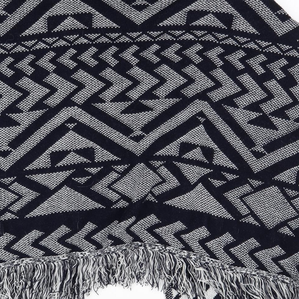Dorothy Perkins Womens Blue Geometric Cape Jumper Size S