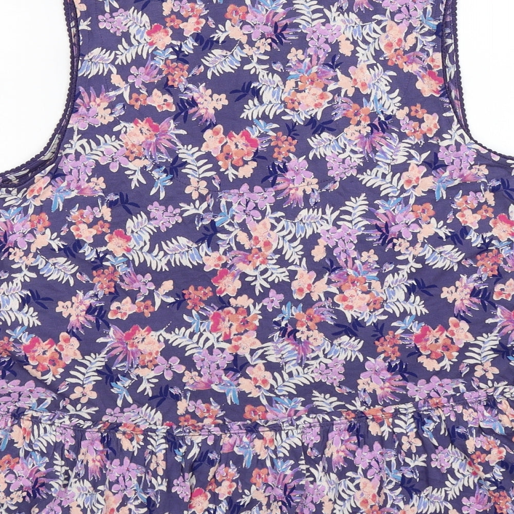 Per Una Womens Purple Floral Basic Tank Size 12