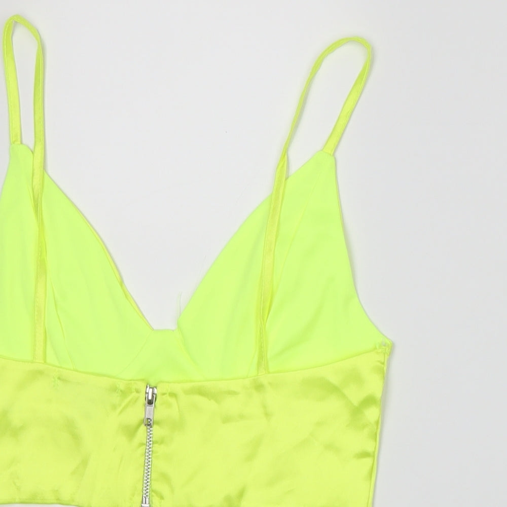 Missguided Womens Green Camisole Tank Size 10