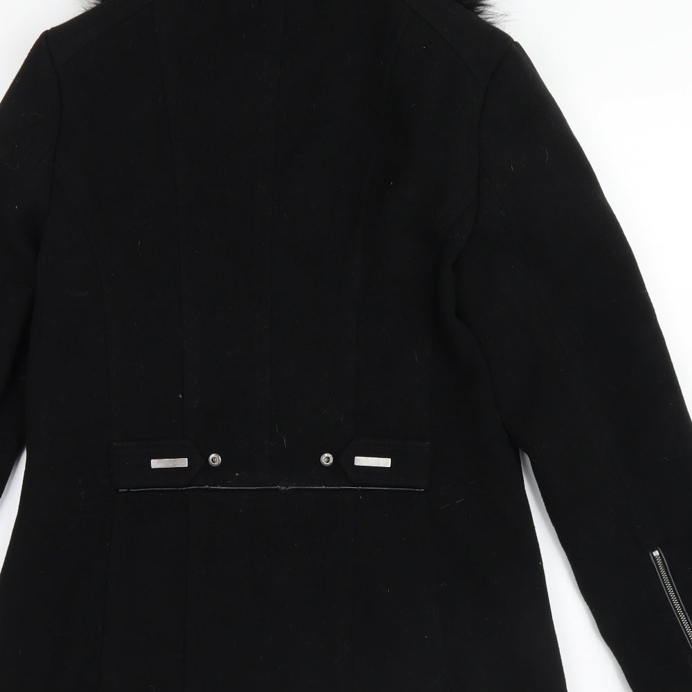 Klass Womens Black Pea Coat Coat Size 10