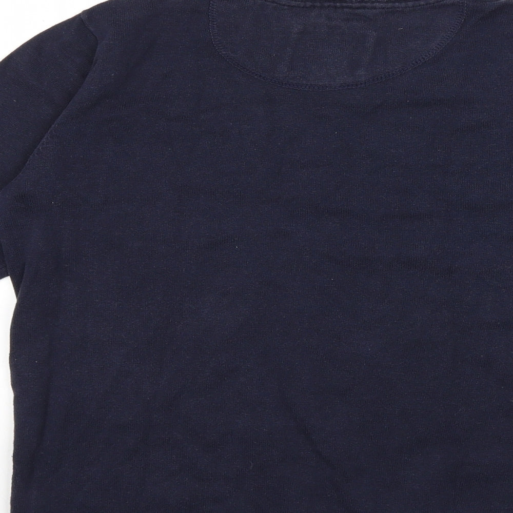 quaterback Mens Blue Pullover Jumper Size S