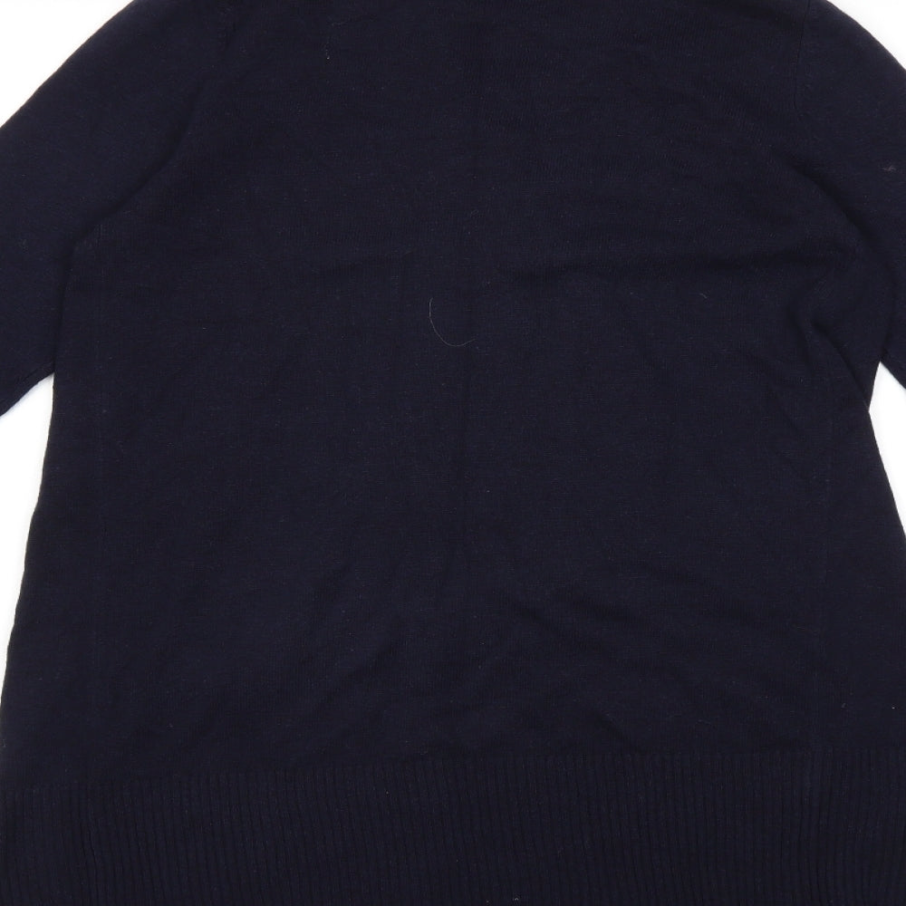 Monsoon Womens Blue Knit Cardigan Jumper Size S