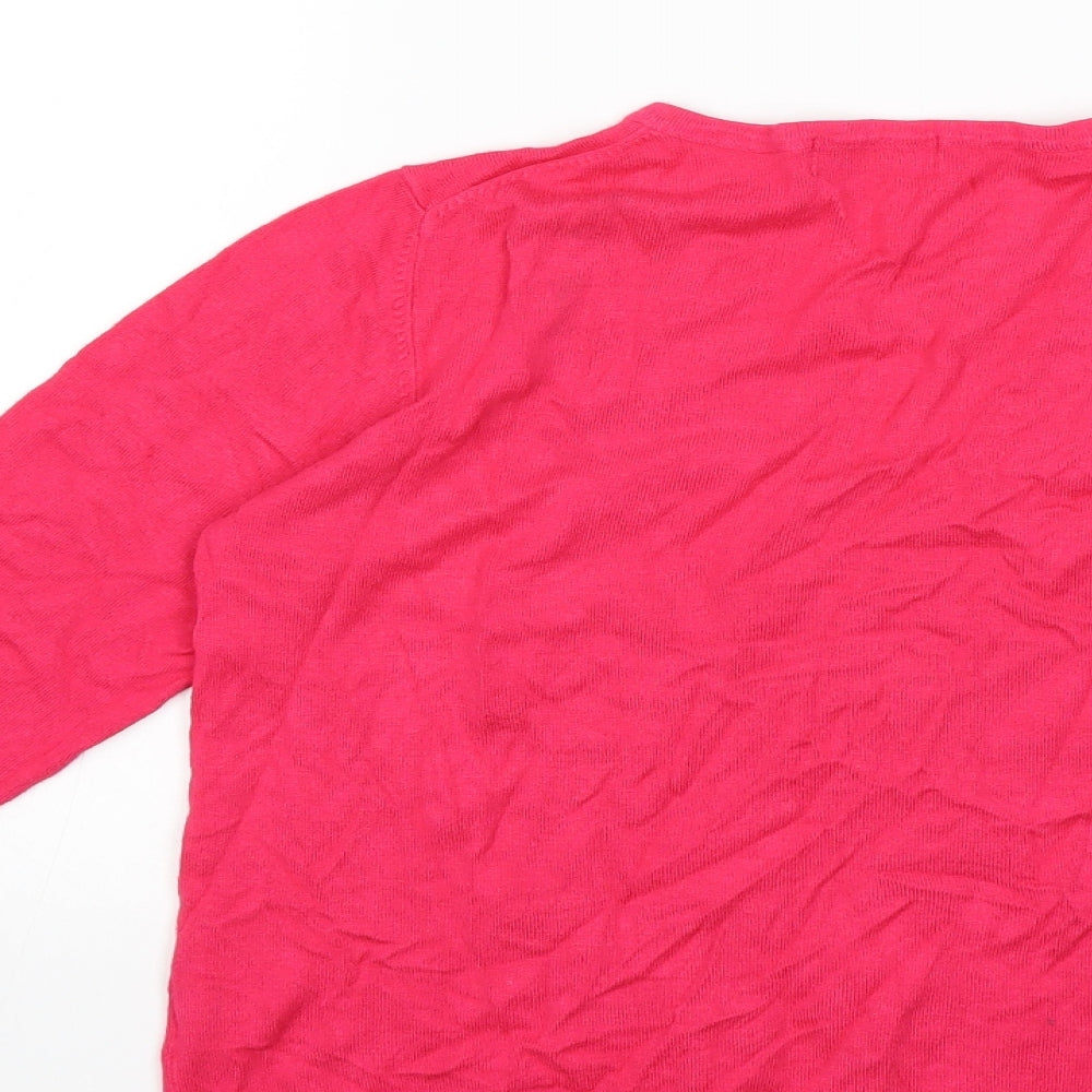 Marks & Spencer Womens Pink Knit Pullover Jumper Size 12