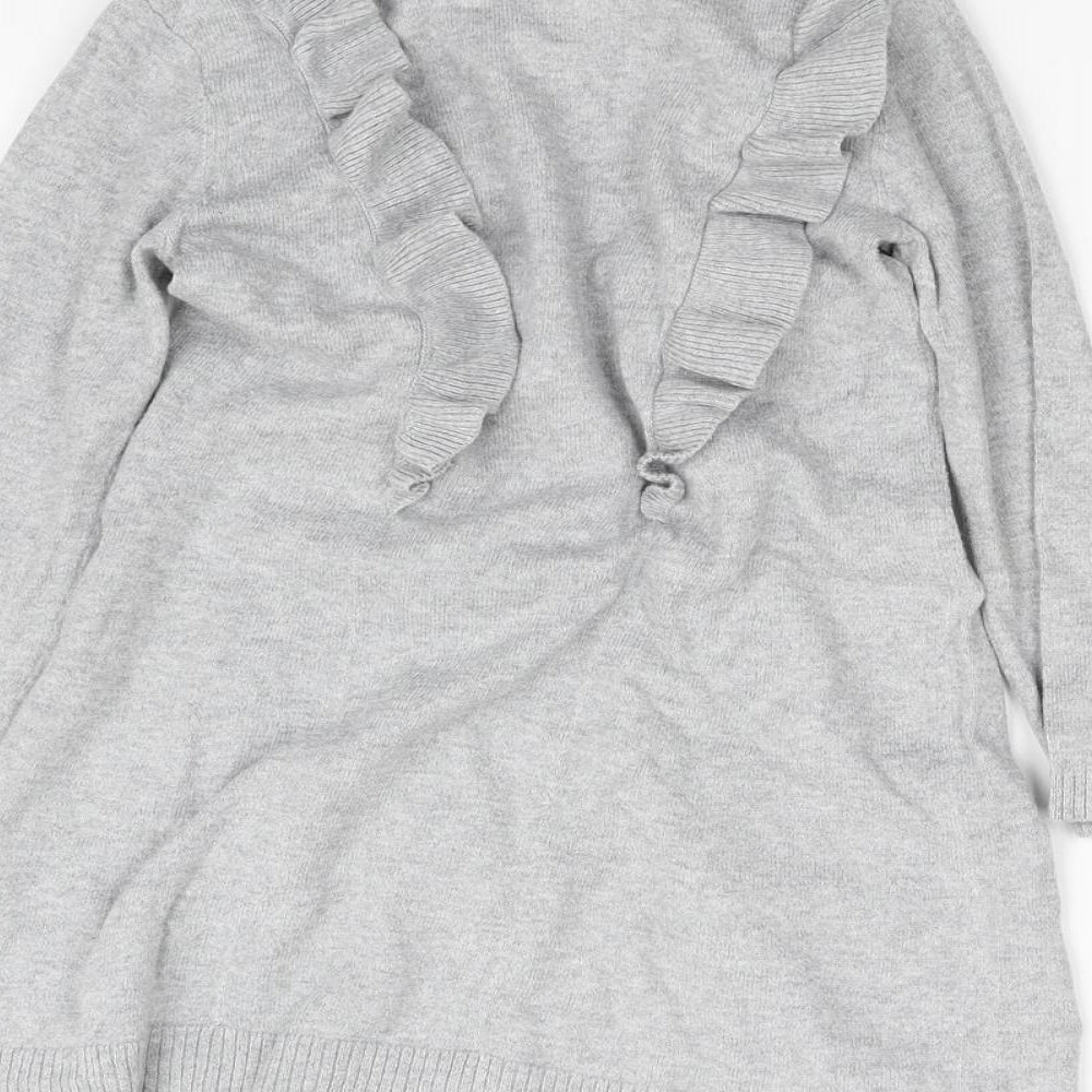 Preworn Girls Grey Pullover Sweatshirt Size 3-4 Years