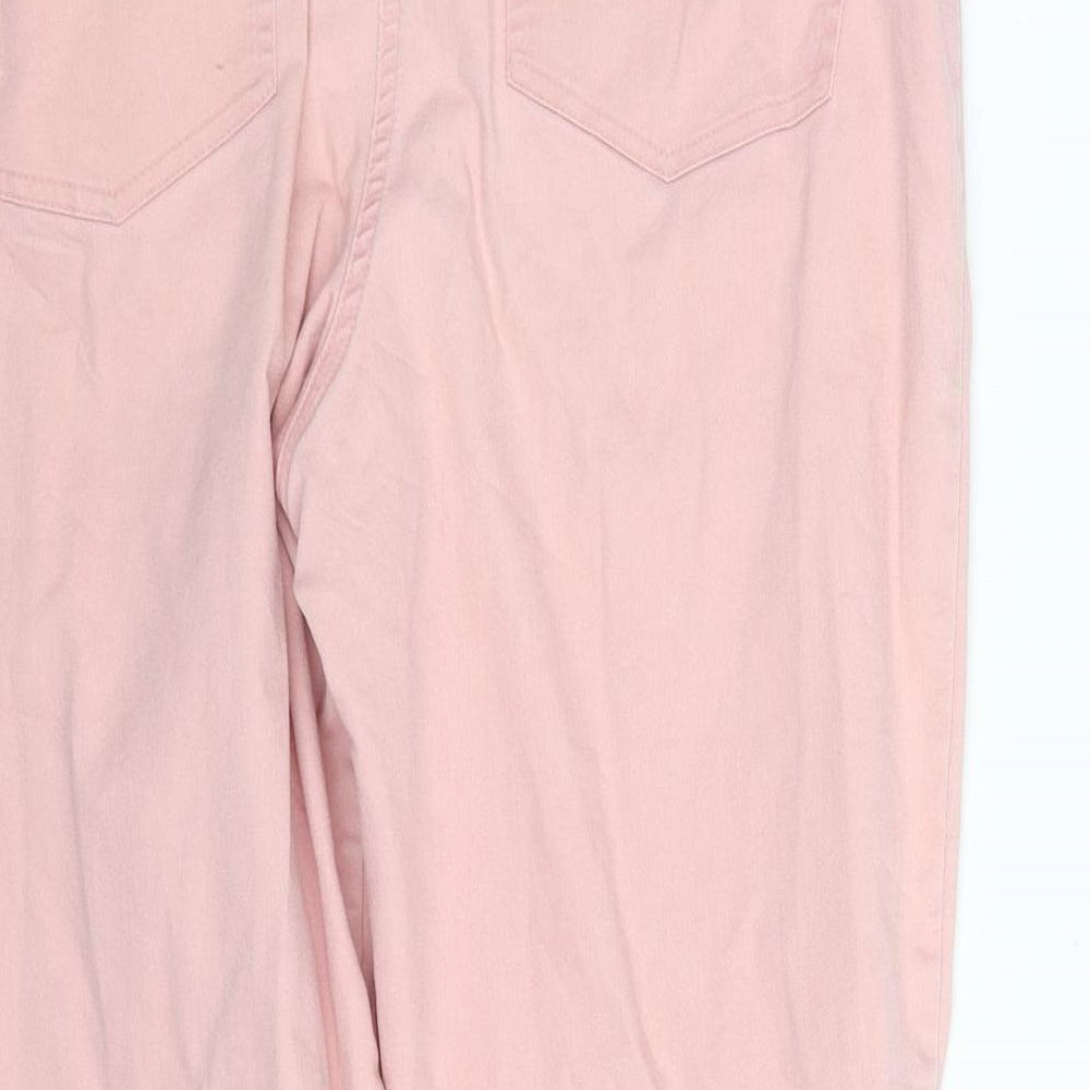 Viz A Viz Womens Pink Skinny Jeans Size 12 L25 in