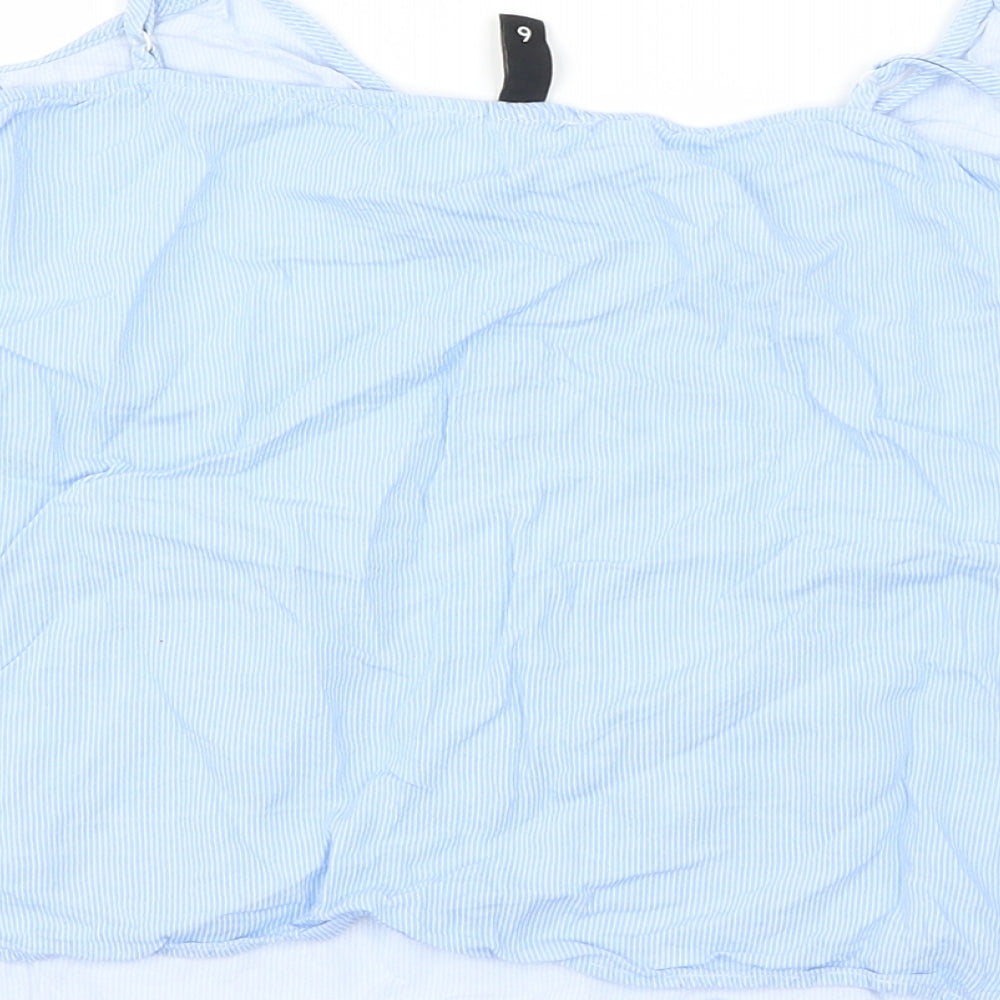 H&M Womens Blue Cropped Blouse Size 6