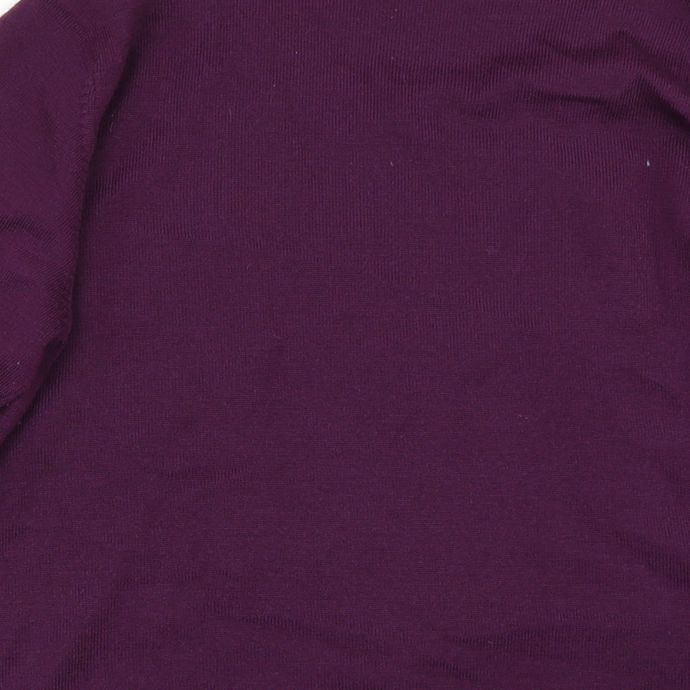 Marks & Spencer Womens Purple Cardigan Jumper Size 10
